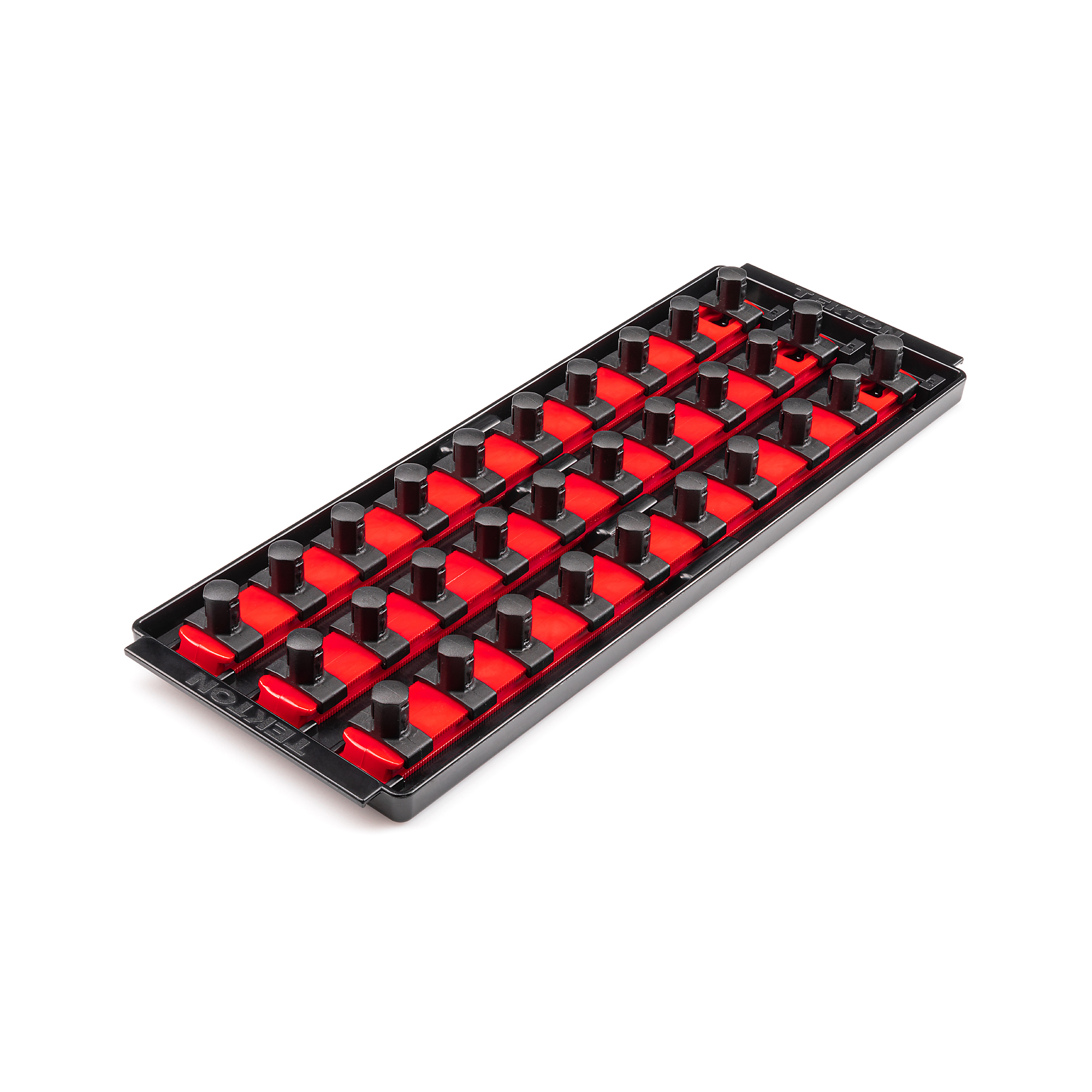 TEKTON 1/2 Inch Drive 3-Rail Socket Organizer Set, Red (30-Tool) | OST26130